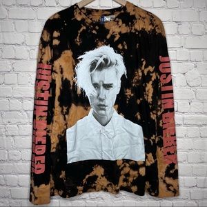 CUSTOM Justin Bieber purpose world tour bleach tee